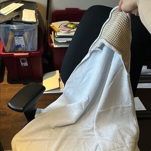 Beige and White Waffle New born Towel